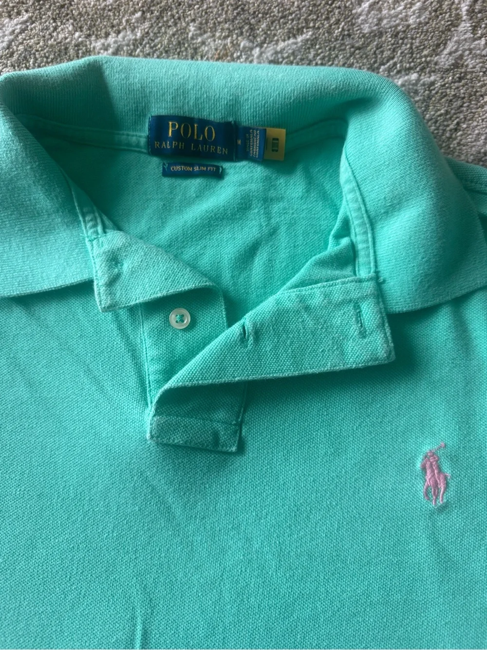 Ralph Lauren Mint Green Polo Shirt - Classic Short Sleeve